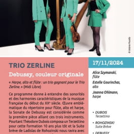 CONCERTS CLASSIQUES EPINAL - TRIO ZERLINE