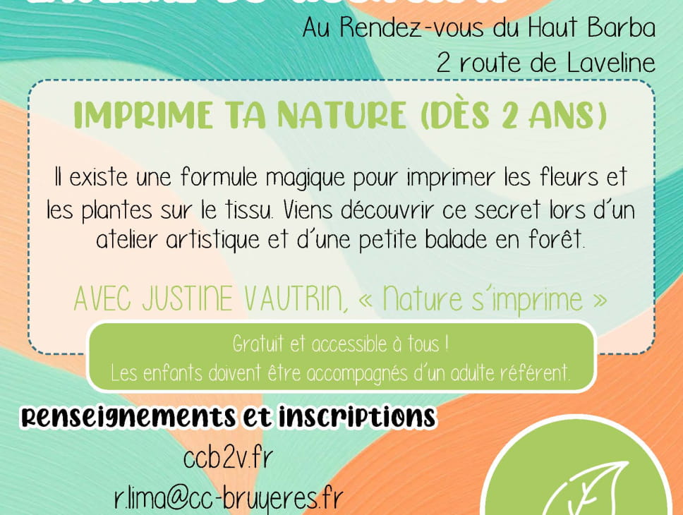 ATELIER 'IMPRIME TA NATURE' (SEMAINES DES FAMILLES)