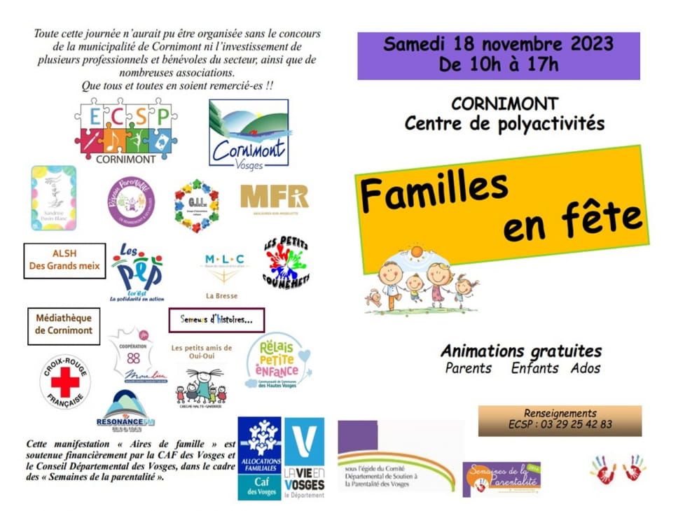 FAMILLES EN FÊTE - JOURNÉE DE LA PARENTALITÉ