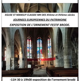 JOURNEES EUROPEENNES DU PATRIMOINE - VISITE EGLISE FONTENOY LE CHATEAU