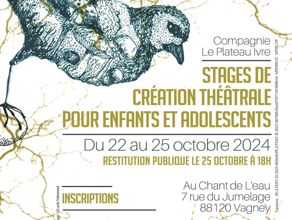 STAGE DE CRÉATION THÉÂTRALE POUR ENFANTS ET ADOLESCENTS