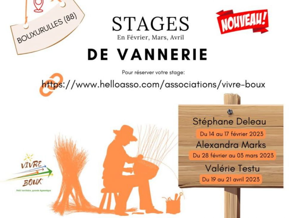 STAGE DE VANNERIE : PANIER ROND AVEC VALÉRIE TESTU