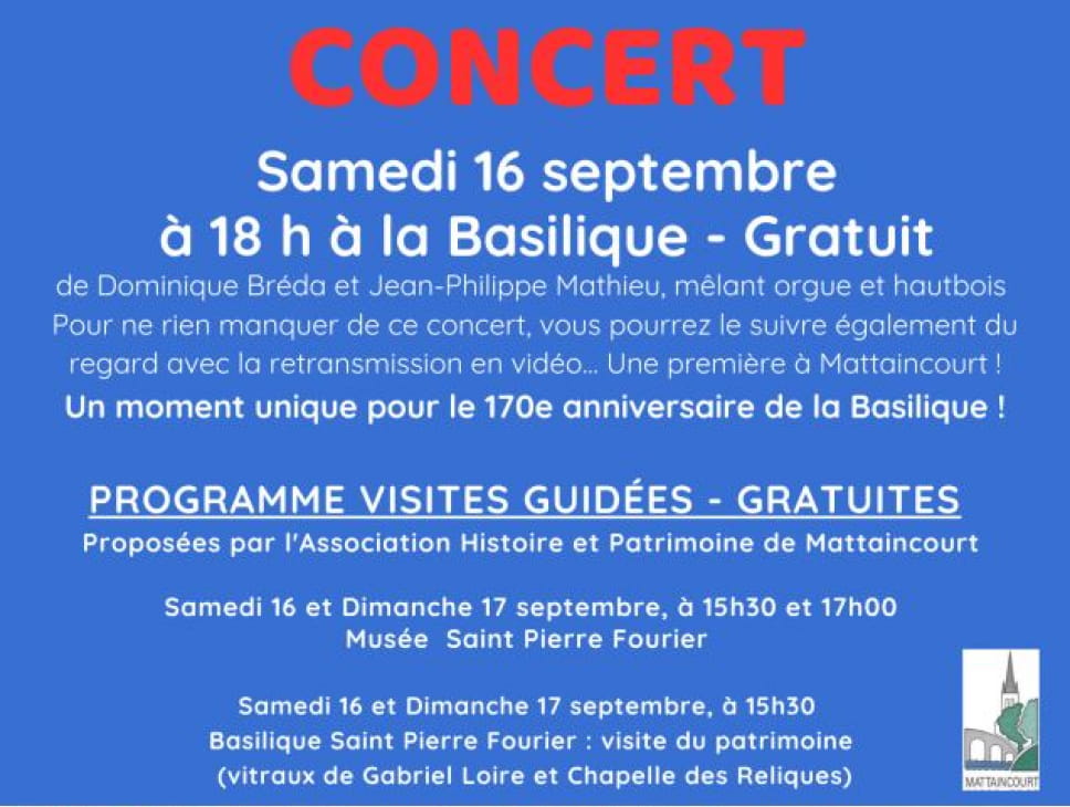 JOURNÉES EUROPÉENNES DU PATRIMOINE : CONCERT CHORALE AMARELLI  À LA BASILIQUE SAINT PIERRE FOURIER